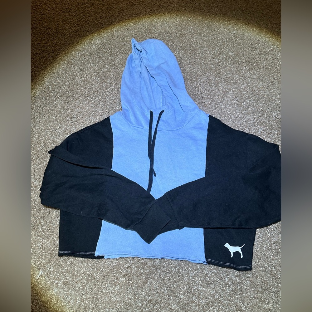 Pink VS cropped hoodie size Small